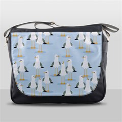 Cute-seagulls-seamless-pattern-light-blue-background Messenger Bag