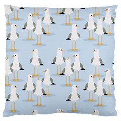 Cute-seagulls-seamless-pattern-light-blue-background Large Cushion Case (two Sides)