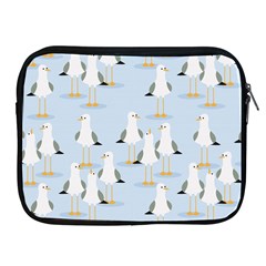 Cute-seagulls-seamless-pattern-light-blue-background Apple Ipad 2/3/4 Zipper Cases by Jancukart