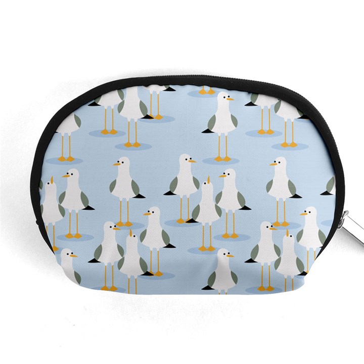 Cute-seagulls-seamless-pattern-light-blue-background Accessory Pouch (Medium)