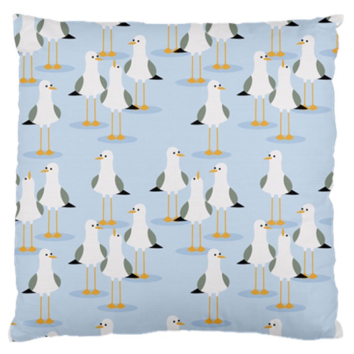 Cute-seagulls-seamless-pattern-light-blue-background Standard Flano Cushion Case (Two Sides)