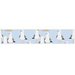 Cute-seagulls-seamless-pattern-light-blue-background Large Flano Scarf 