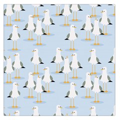 Cute-seagulls-seamless-pattern-light-blue-background Square Satin Scarf (36  X 36 )