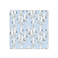 Cute-seagulls-seamless-pattern-light-blue-background Satin Bandana Scarf 22  X 22  by Jancukart