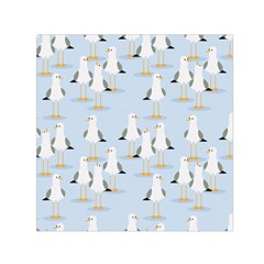 Cute-seagulls-seamless-pattern-light-blue-background Square Satin Scarf (30  X 30 )