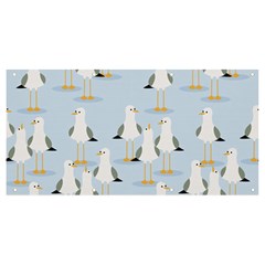 Cute-seagulls-seamless-pattern-light-blue-background Banner And Sign 8  X 4  by Jancukart