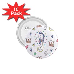 Seamless-pattern-cute-unicorn-cartoon-hand-drawn 1 75  Buttons (10 Pack)