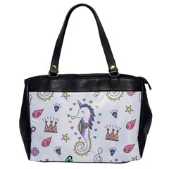 Seamless-pattern-cute-unicorn-cartoon-hand-drawn Oversize Office Handbag