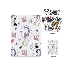 Seamless-pattern-cute-unicorn-cartoon-hand-drawn Playing Cards 54 Designs (mini)