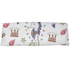 Seamless-pattern-cute-unicorn-cartoon-hand-drawn Body Pillow Case (dakimakura) by Jancukart