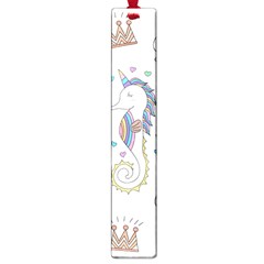 Seamless-pattern-cute-unicorn-cartoon-hand-drawn Large Book Marks by Jancukart