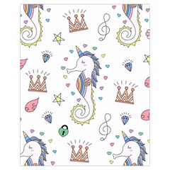 Seamless-pattern-cute-unicorn-cartoon-hand-drawn Drawstring Bag (small) by Jancukart