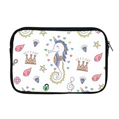 Seamless-pattern-cute-unicorn-cartoon-hand-drawn Apple Macbook Pro 17  Zipper Case by Jancukart