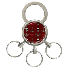 Tattoo-old-school-background-pattern 3-ring Key Chain