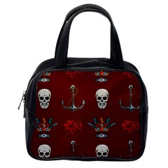 Tattoo-old-school-background-pattern Classic Handbag (one Side)