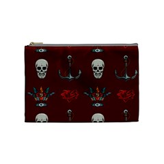 Tattoo-old-school-background-pattern Cosmetic Bag (medium)