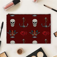 Tattoo-old-school-background-pattern Cosmetic Bag (large)