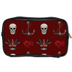 Tattoo-old-school-background-pattern Toiletries Bag (two Sides)