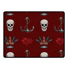 Tattoo-old-school-background-pattern Fleece Blanket (small)