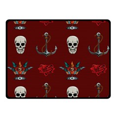 Tattoo-old-school-background-pattern Double Sided Fleece Blanket (small) 