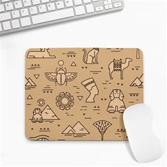 Egyptian-seamless-pattern-symbols-landmarks-signs-egypt Small Mousepad by Jancukart