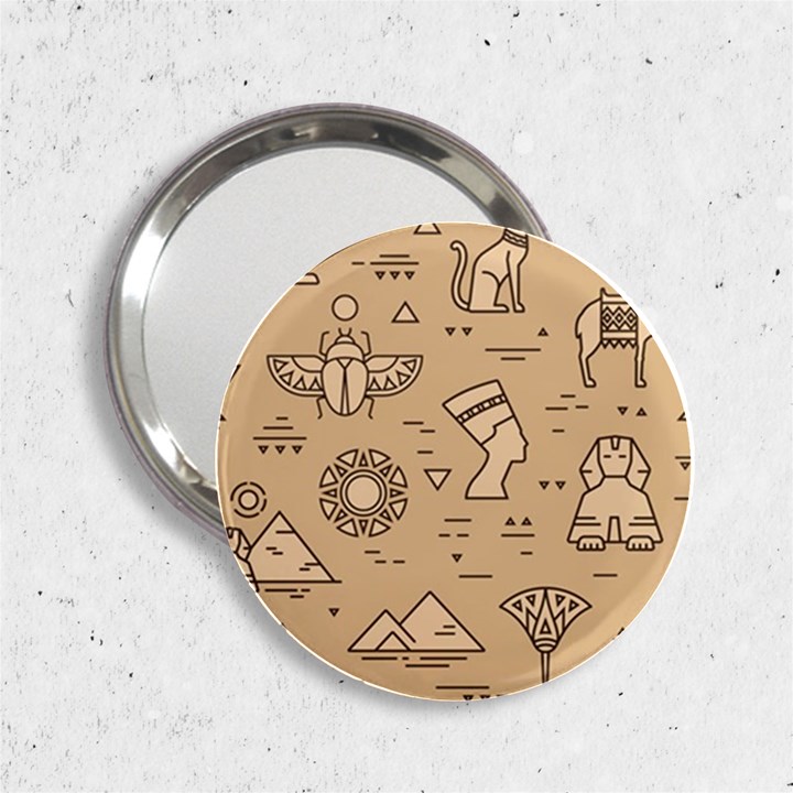 Egyptian-seamless-pattern-symbols-landmarks-signs-egypt 2.25  Handbag Mirrors