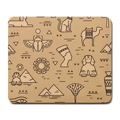 Egyptian-seamless-pattern-symbols-landmarks-signs-egypt Large Mousepad