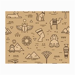 Egyptian-seamless-pattern-symbols-landmarks-signs-egypt Small Glasses Cloth