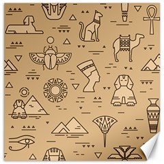 Egyptian-seamless-pattern-symbols-landmarks-signs-egypt Canvas 20  X 20  by Jancukart