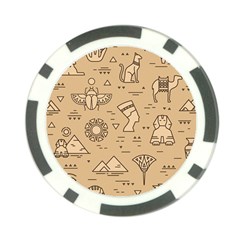 Egyptian-seamless-pattern-symbols-landmarks-signs-egypt Poker Chip Card Guard