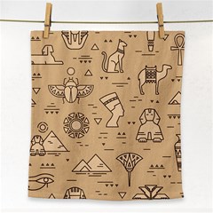 Egyptian-seamless-pattern-symbols-landmarks-signs-egypt Face Towel