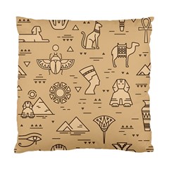 Egyptian-seamless-pattern-symbols-landmarks-signs-egypt Standard Cushion Case (one Side)