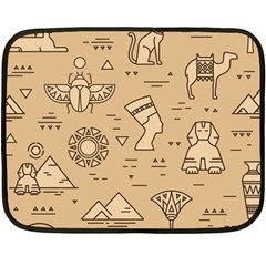 Egyptian-seamless-pattern-symbols-landmarks-signs-egypt Fleece Blanket (mini)