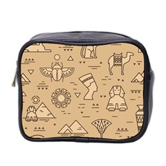 Egyptian-seamless-pattern-symbols-landmarks-signs-egypt Mini Toiletries Bag (two Sides)