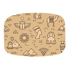 Egyptian-seamless-pattern-symbols-landmarks-signs-egypt Mini Square Pill Box by Jancukart