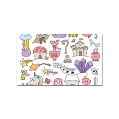 Fantasy-things-doodle-style-vector-illustration Sticker Rectangular (100 Pack)