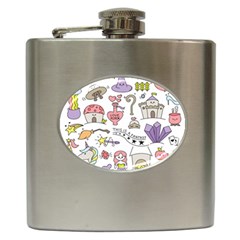 Fantasy-things-doodle-style-vector-illustration Hip Flask (6 Oz)