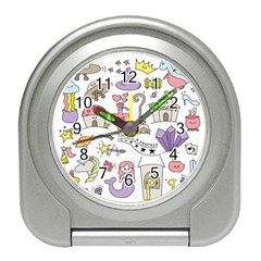 Fantasy-things-doodle-style-vector-illustration Travel Alarm Clock by Jancukart