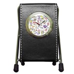 Fantasy-things-doodle-style-vector-illustration Pen Holder Desk Clock Front