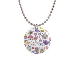 Fantasy-things-doodle-style-vector-illustration 1  Button Necklace by Jancukart