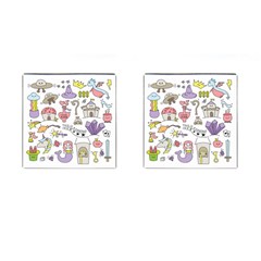 Fantasy-things-doodle-style-vector-illustration Cufflinks (square)