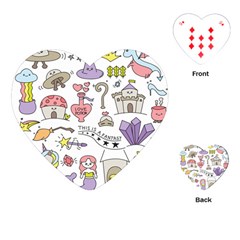 Fantasy-things-doodle-style-vector-illustration Playing Cards Single Design (heart)