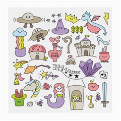 Fantasy-things-doodle-style-vector-illustration Medium Glasses Cloth (2 Sides)