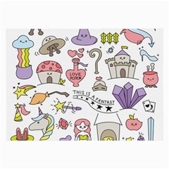 Fantasy-things-doodle-style-vector-illustration Large Glasses Cloth (2 Sides)