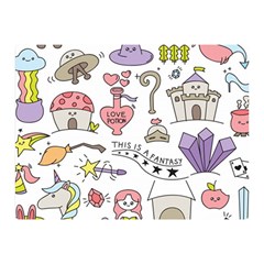 Fantasy-things-doodle-style-vector-illustration Double Sided Flano Blanket (mini) 