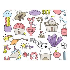 Fantasy-things-doodle-style-vector-illustration Double Sided Flano Blanket (large) 