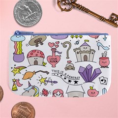 Fantasy-things-doodle-style-vector-illustration Large Coin Purse by Jancukart