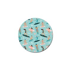 Beach-surfing-surfers-with-surfboards-surfer-rides-wave-summer-outdoors-surfboards-seamless-pattern- Golf Ball Marker