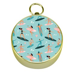 Beach-surfing-surfers-with-surfboards-surfer-rides-wave-summer-outdoors-surfboards-seamless-pattern- Gold Compasses by Jancukart