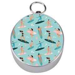 Beach-surfing-surfers-with-surfboards-surfer-rides-wave-summer-outdoors-surfboards-seamless-pattern- Silver Compasses by Jancukart